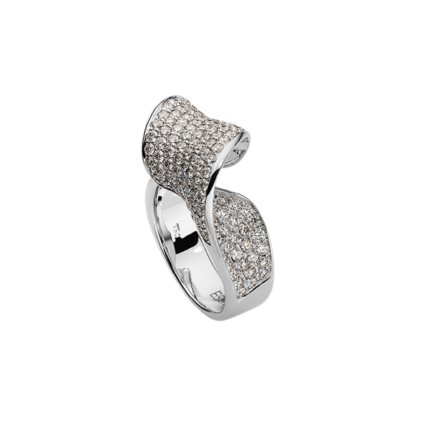 Tubbataha Reef ring with white diamonds