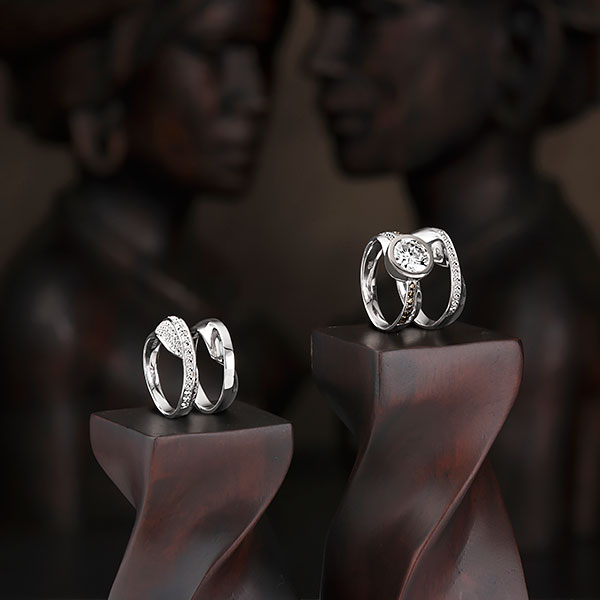 Banaue Verlobungsringe Weißgold