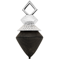 Borobudur pendant with tropical wood elements