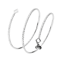 Silk route bracelet with white diamonds and 3 natural diamond briolets