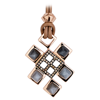 Leather Straps with Gold Closing & Drops